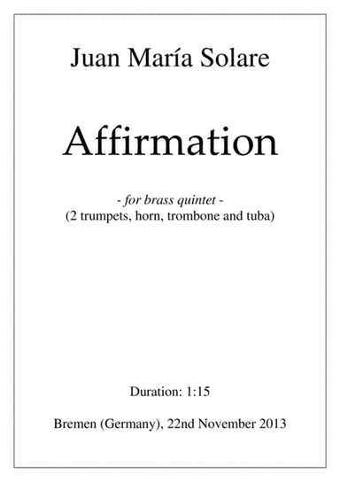 Affirmation [Brass Quintet]