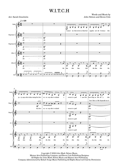 W.i.t.c.h. (arr. Sarah Granholm)