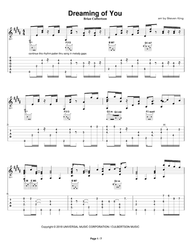 Dreaming Of You (arr. Steven King)