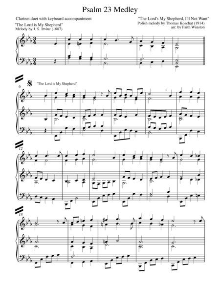 Psalm 23 Medley (arr. Faith Winston)