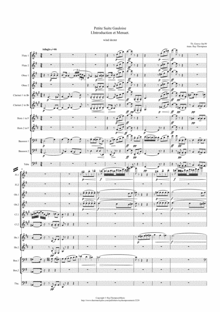Gouvy: Petite Suite Gauloise Op.90 Complete - symphonic wind (arr. Ray  Thompson)