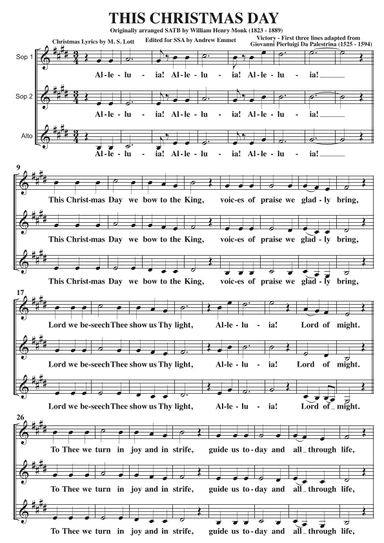 This Christmas Day A Cappella SSA (arr. Andrew Emmet)