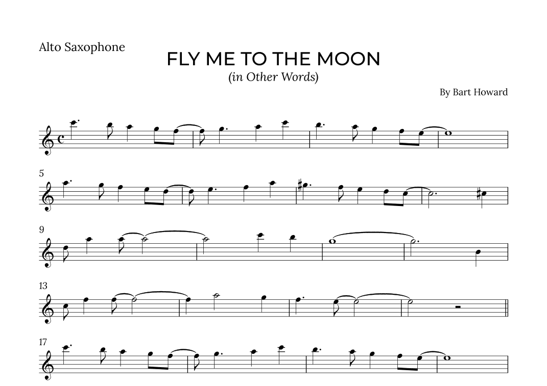 Fly Me To The Moon (in Other Words) (arr. Alex Nunes Rodrigues)