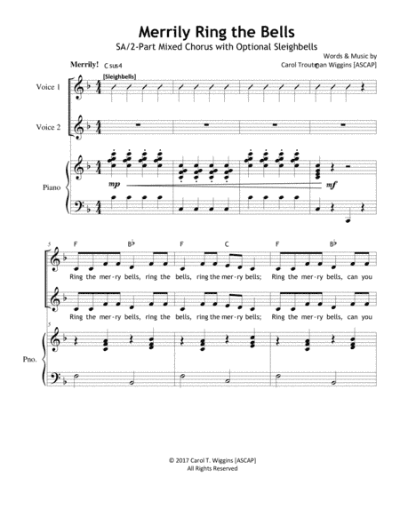 Merrily Ring the Bells (2-Part)
