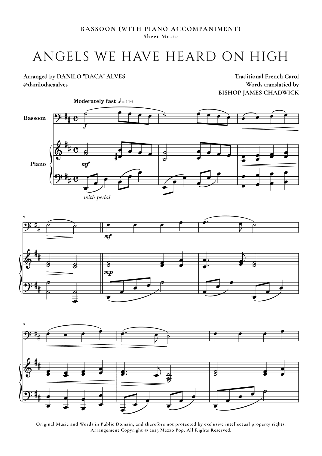 Angels We Have Heard On High (arr. Danilo "Daca" Alves)