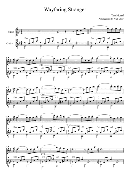 Wayfaring Stranger (arr. Nick Clow)