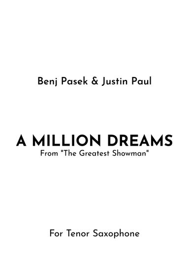 A Million Dreams (arr. Jireh J.)