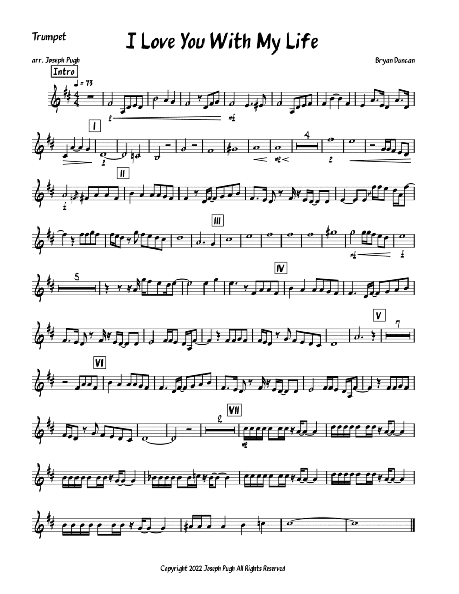 I Love You With My Life (arr. Joseph Pugh)