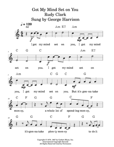 Got My Mind Set On You (arr. Steve Katz)