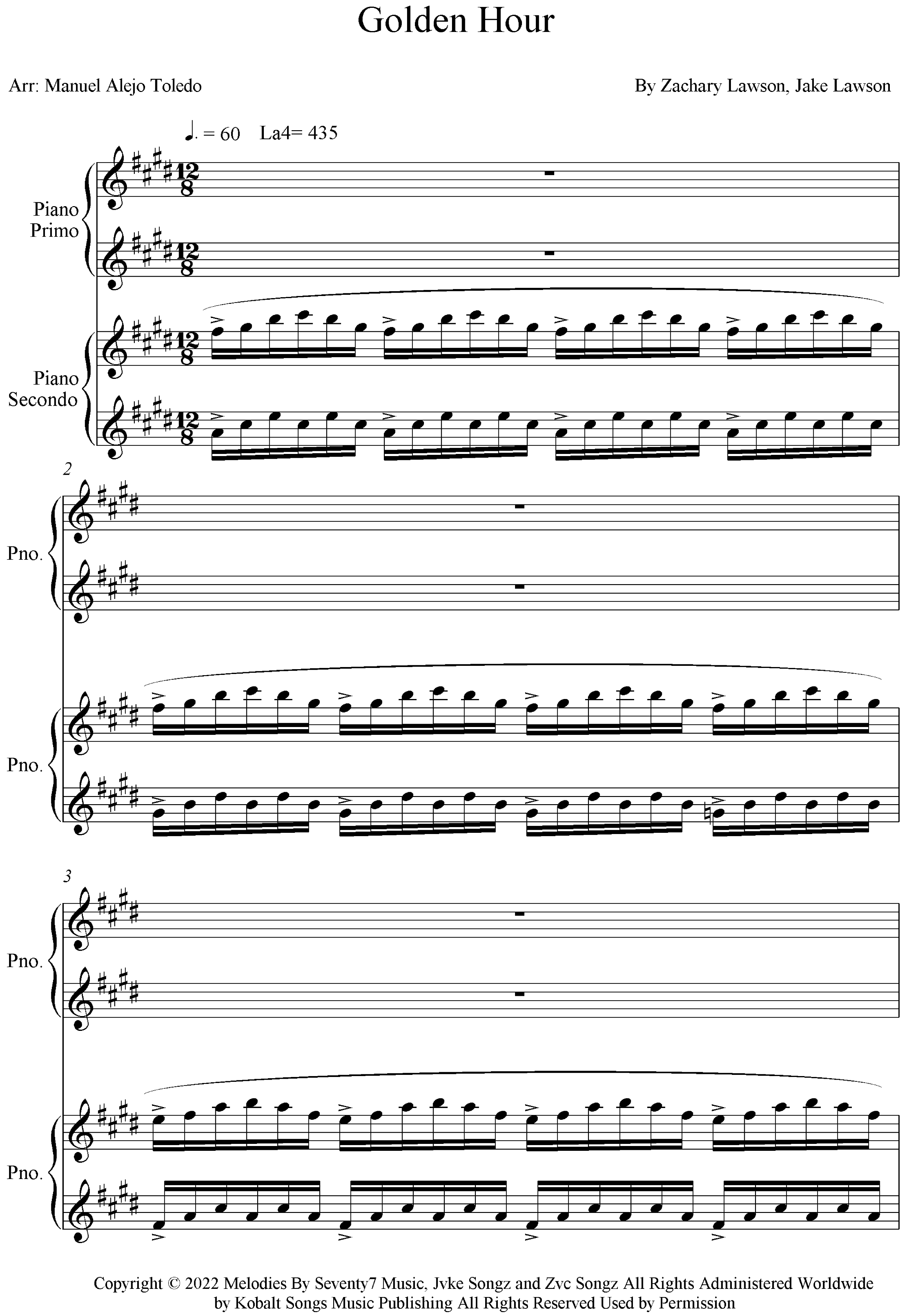 Golden Hour (arr. Manuel Alejo Toledo)