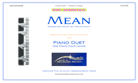 Mean (arr. Gary D. Belshaw (ASCAP))