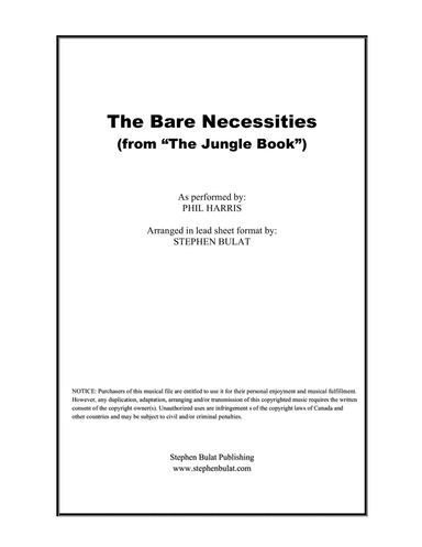 The Bare Necessities (arr. Stephen Bulat)