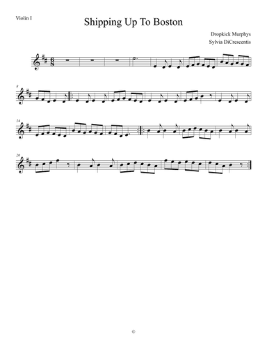 I'm Shipping Up To Boston (arr. Sylvia DiCrescentis)