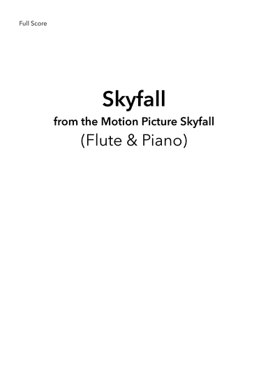 Skyfall (arr. Dawson Music UK)
