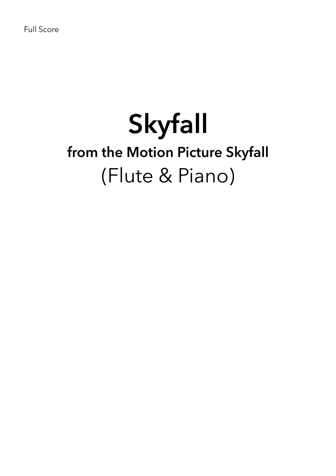 Skyfall (arr. Dawson Music UK)