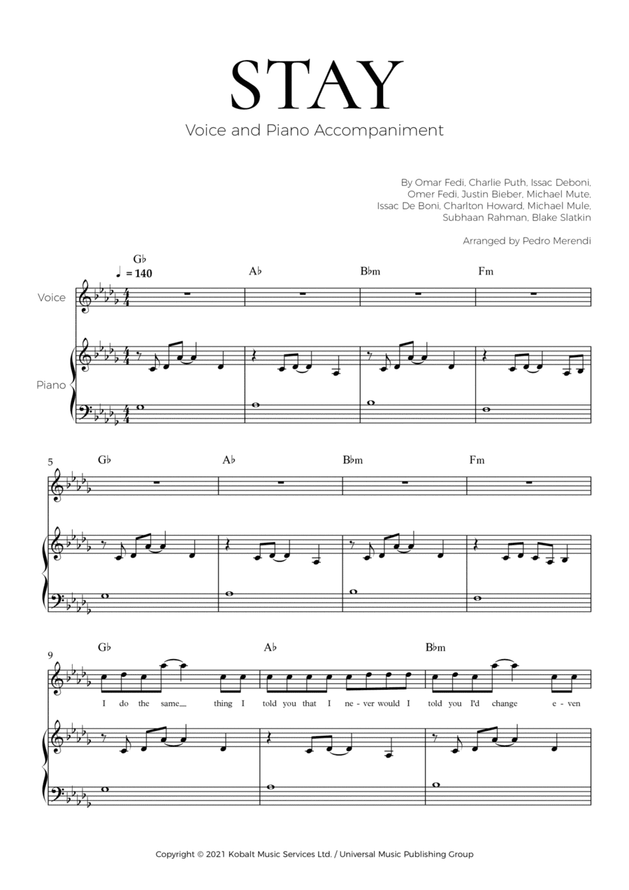 Stay (arr. Pedro Merendi)