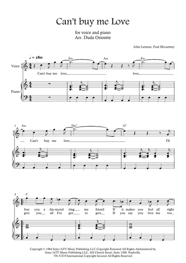 Can't Buy Me Love (arr. Duda Oriontte)