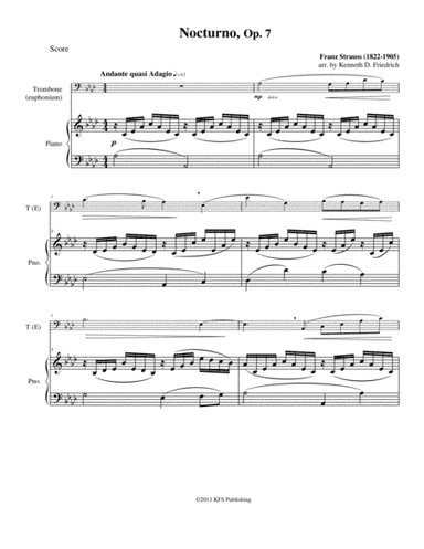 Nocturno, Op. 7 (arr. Kenneth D. Friedrich)