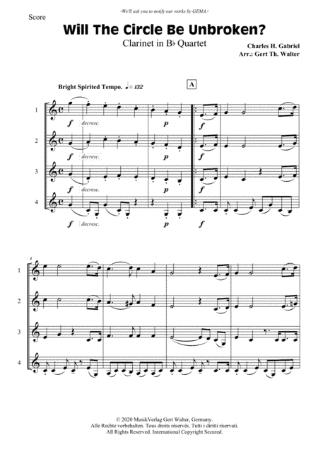 Will The Circle Be Unbroken? (arr. Gert Th. Walter)