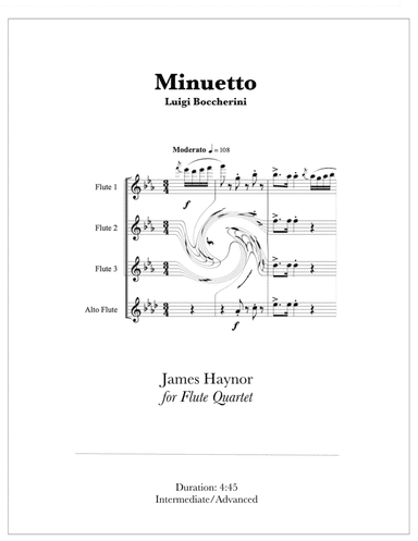 Minuet for Flute Quartet (arr. James Haynor)