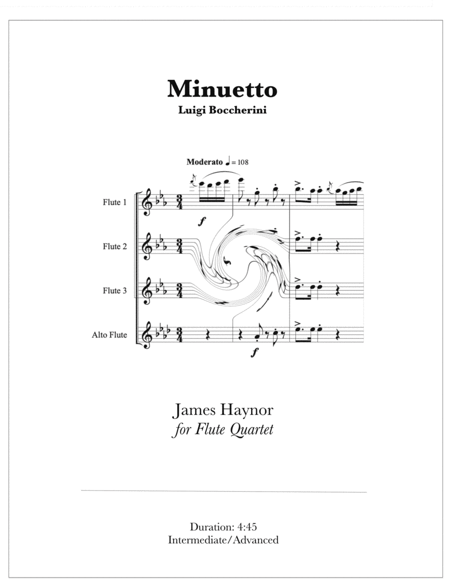 Minuet for Flute Quartet (arr. James Haynor)