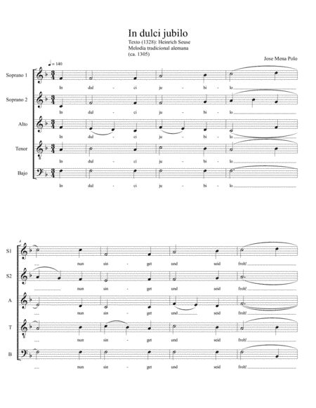 In dulci Jubilo (arr. Jose Mena Polo)