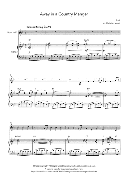 Away in a Country Manger (arr. Hoopla Sheet Music)
