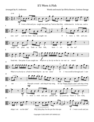 If I Were A Fish (arr. N. Anderson)
