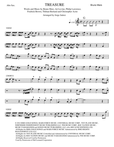 Treasure (arr. Jorge Juárez)