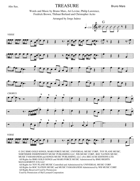 Treasure (arr. Jorge Juárez)