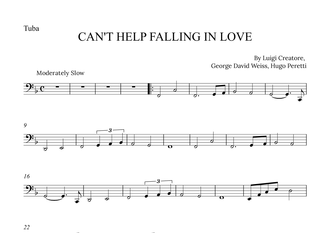 Can't Help Falling In Love (arr. Alex Nunes Rodrigues)