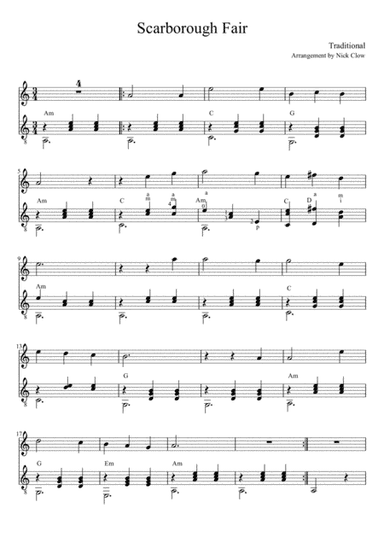 Scarborough Fair (arr. Nick Clow)