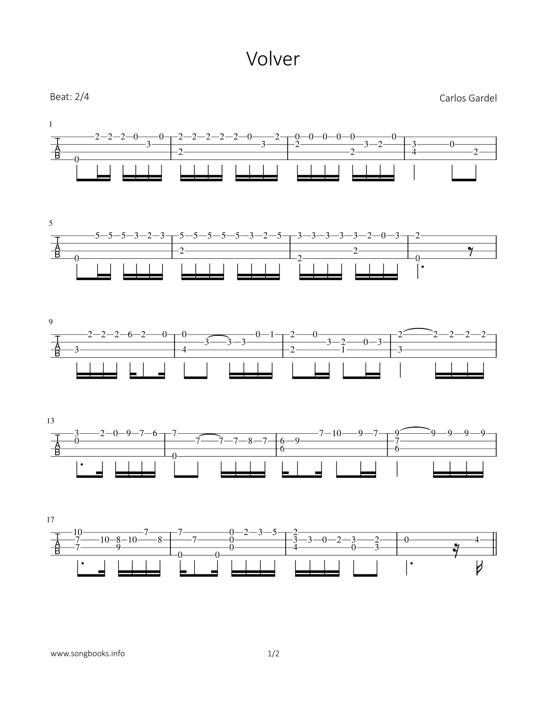 Volver (arr. Bettina Schipp)