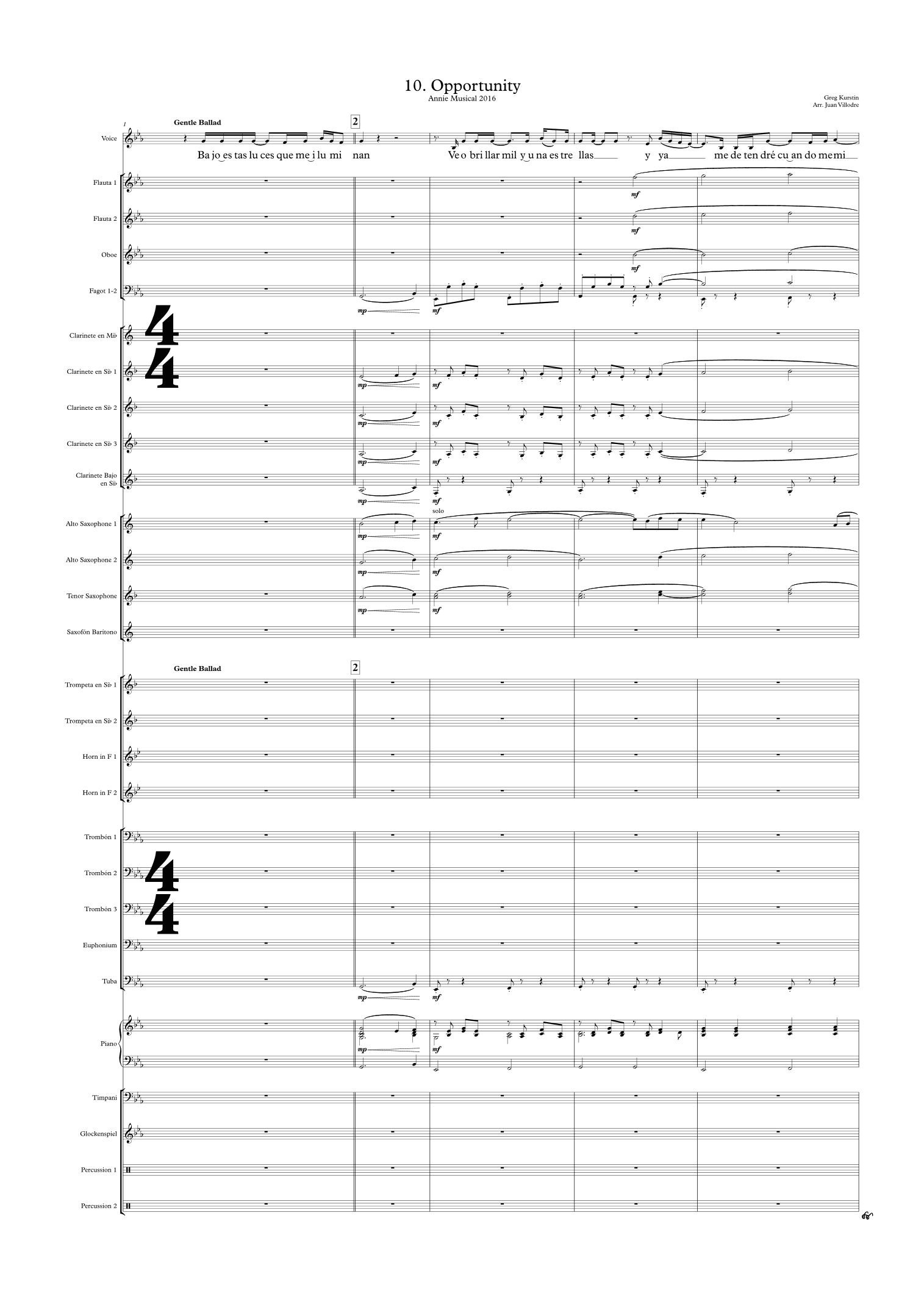 Opportunity (arr. Juan Villodre)