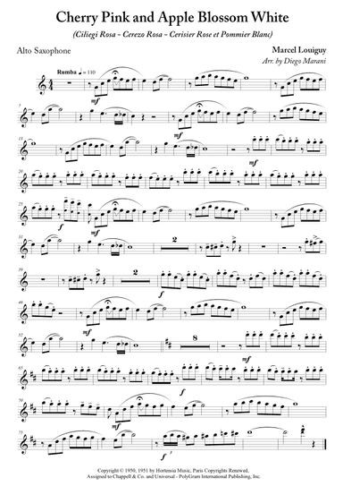 Cherry Pink And Apple Blossom White (arr. Diego Marani)