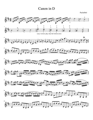 Canon in D (unaccompanied violin) (arr. Lena Seeger)