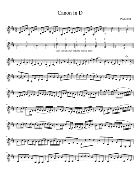 Canon in D (unaccompanied violin) (arr. Lena Seeger)