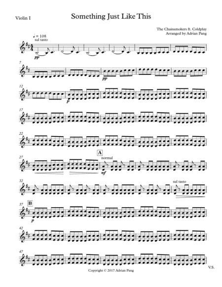 Something Just Like This (arr. Adrian Pang)