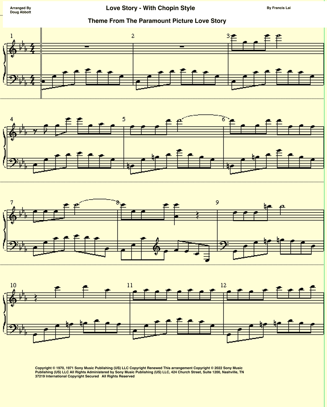 Love Story (arr. Doug Abbott)