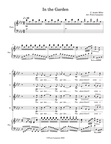 In The Garden (arr. Franz Lacquian)