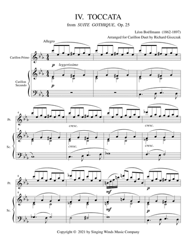 Toccata from Suite Gothique, Op. 25 (duet) (arr. Richard Giszczak)