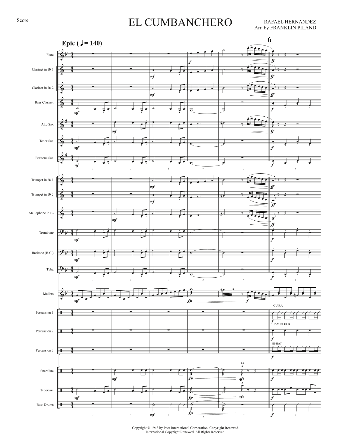 El Cumbanchero (arr. Franklin Piland)