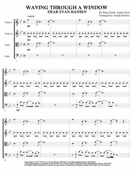 Waving Through A Window (arr. Joseph Perkins)