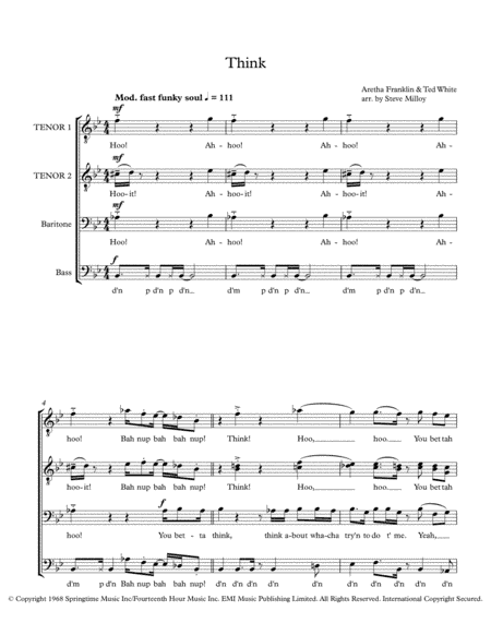 Think (arr. Steve Milloy)