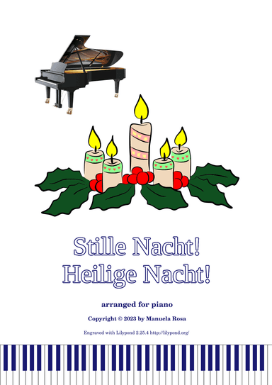 Silent night, holy night (piano, C major) (arr. Manuela Rosa)