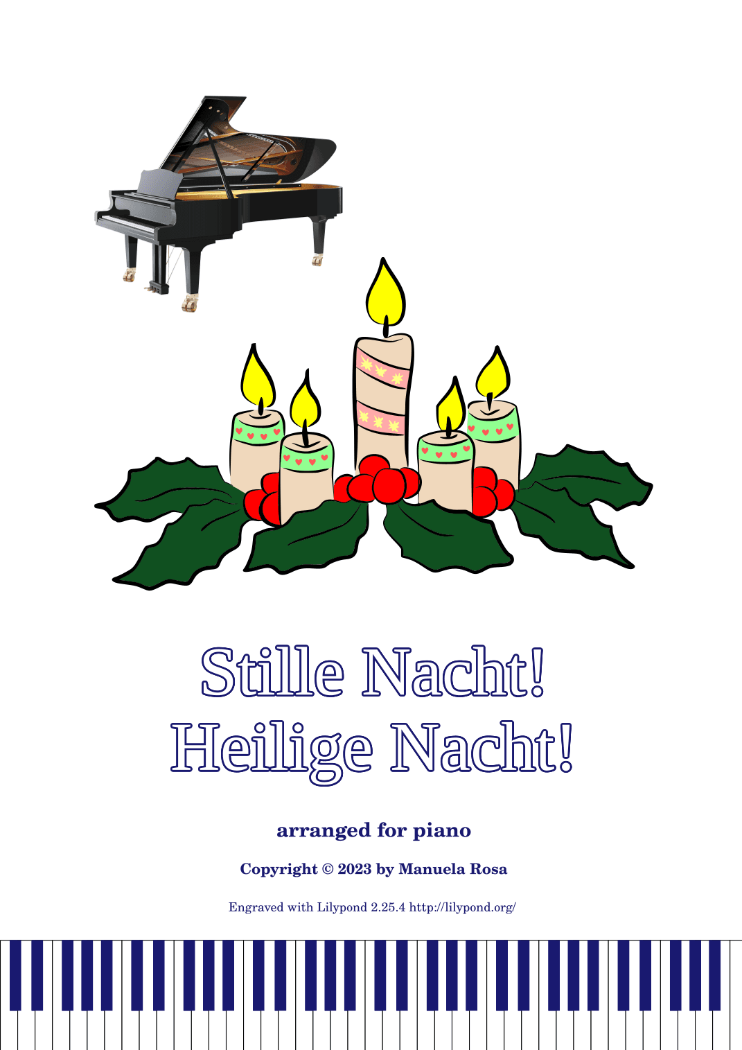 Silent night, holy night (piano, C major) (arr. Manuela Rosa)