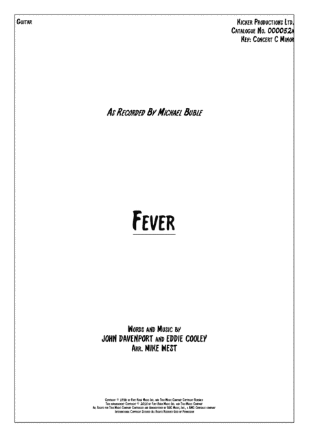 Fever (arr. Mike West)