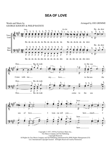 Sea Of Love (arr. Joe Grimme)