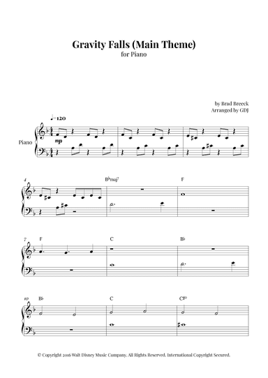 Gravity Falls (main Theme) (arr. GDJ)
