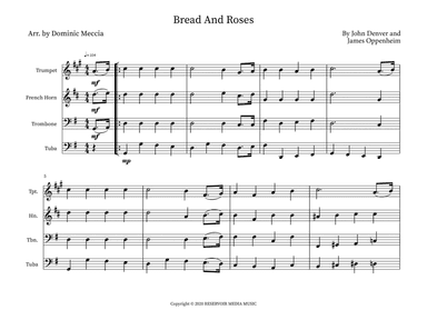Bread And Roses (arr. Dominic Meccia)